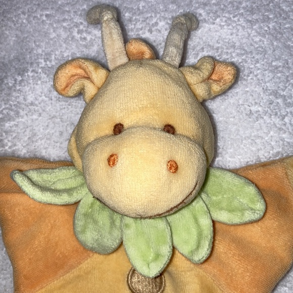 DOUDOU ET COMPAGNIE GIRAFFE PUPPET COMFORTER SNUGGLE BLANKET BABY ORANGE CUTE - Picture 2 of 7